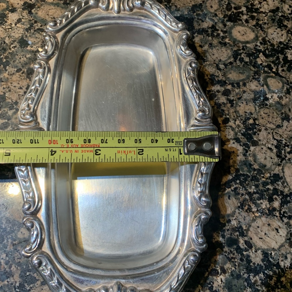 Vintage Silver Plated Baroque Butter Dish no glass insert - Picture 5 of 9